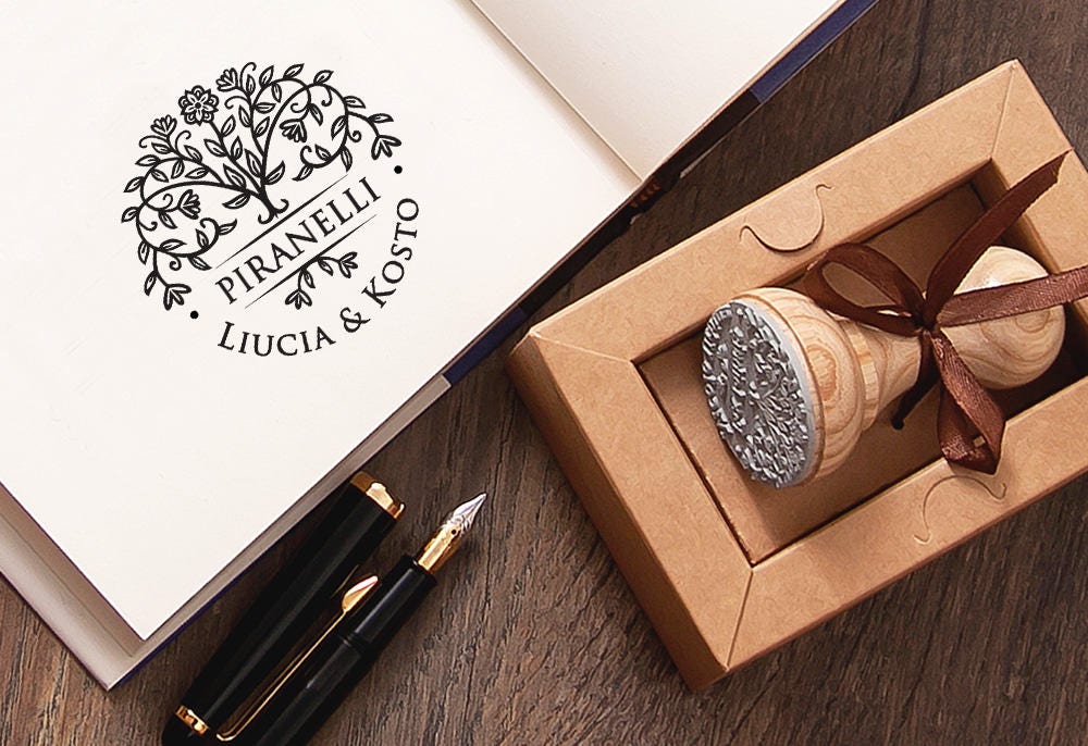 CUSTOMIZED FAMILY STAMP Family Stamp Gift Tree of Life Etsy