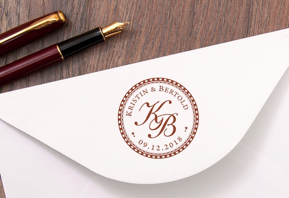 UNIQUE WEDDING GIFT Custom Initial Stamp Wedding Initial Gift Save