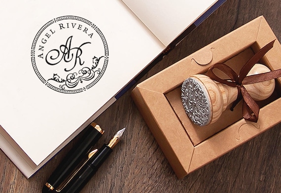 PERSONALIZED INITIAL STAMP - Custom Monogram Stamp - Birthday Gift Stamp - Birthday Inital Gift - Anniversary Gift Stamp