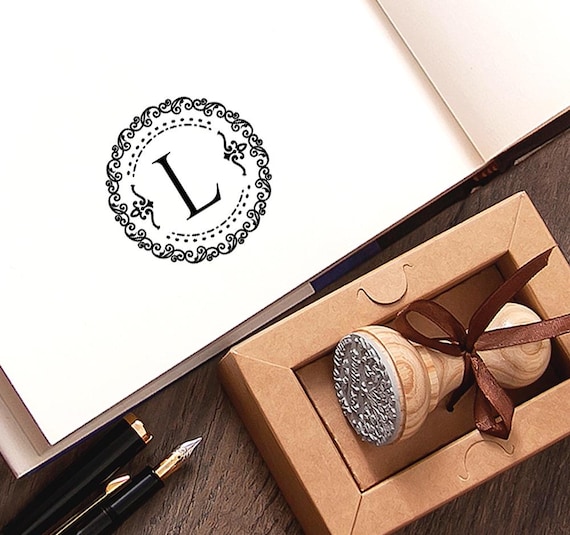 Letter L Rubber Stamp, Initial Gift, Name Monogram, Special Box