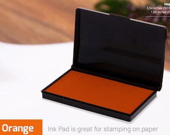 INK PAD STAMP - Orange Ink Pad - Stamp Ink Colours - Choice of Colors - Ink for Rubber Stamp