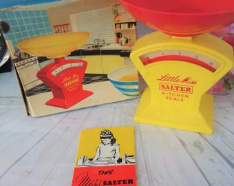 Salter scales, Little Miss Salter scales in original box with instructions, working childrens toy. 1960s toy.