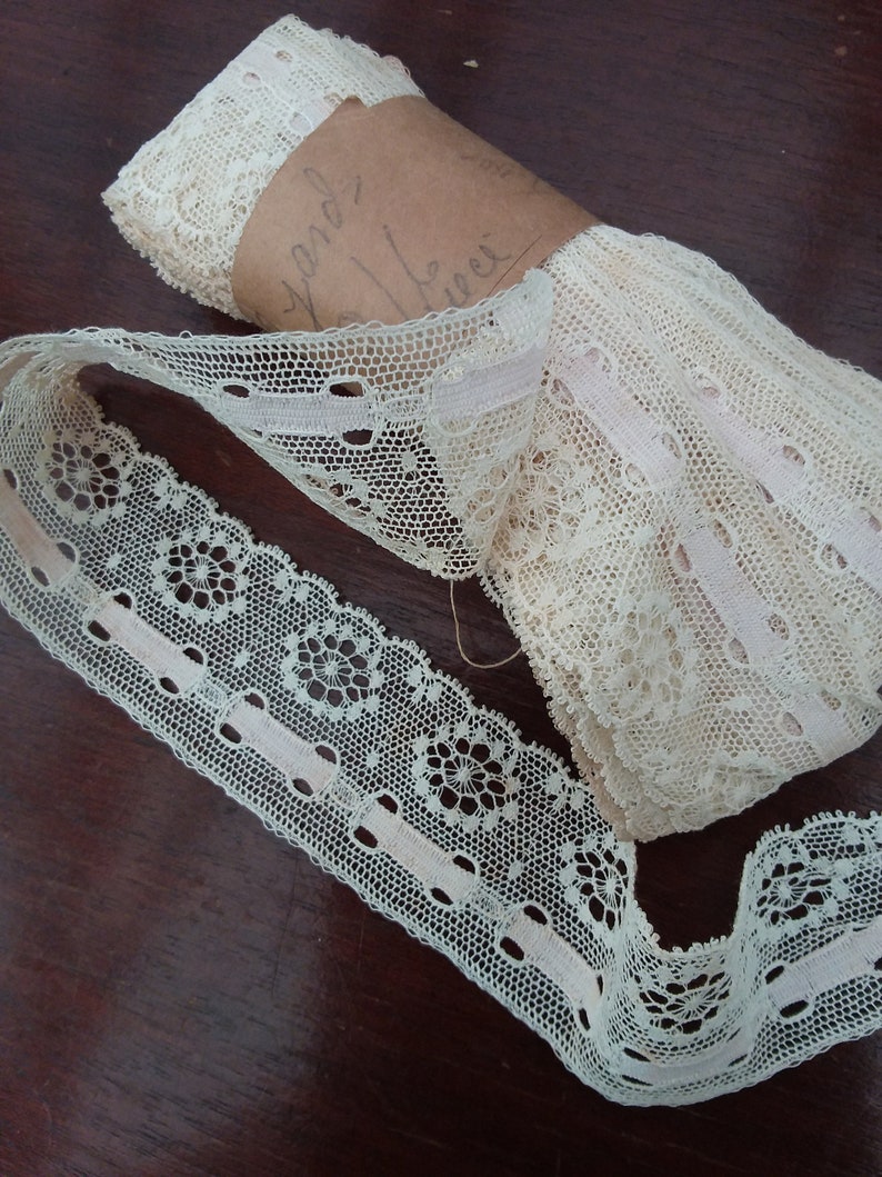 Cinta De Encaje Vintage De Algodón 19 Cm De Ancho - Por Metros, Para Costura, Manualidades Y Decoración Del Hogar