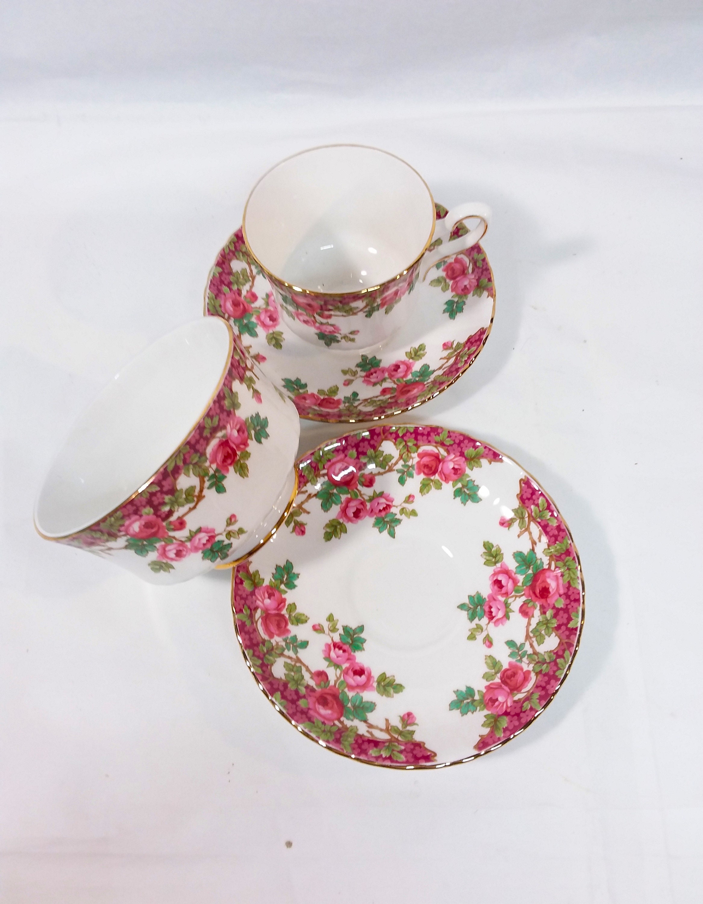 -DOULTON花柄陶器ナプキンリング 5個セット　シュガーポッド2個 ROYAL-DOULTON花柄陶器ナプキンリング 5個セットシュガーポッド2個