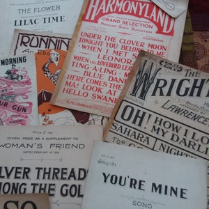 Sheet Music and song, 13 x vintage music magazines, scores and songs from the 1920s to 1940s. image 4