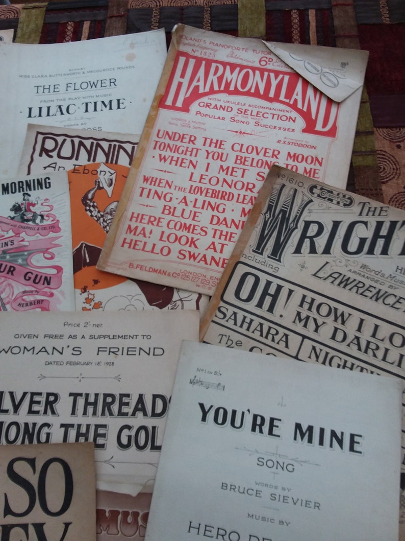 Sheet Music and song, 13 x vintage music magazines, scores and songs from the 1920s to 1940s. image 4