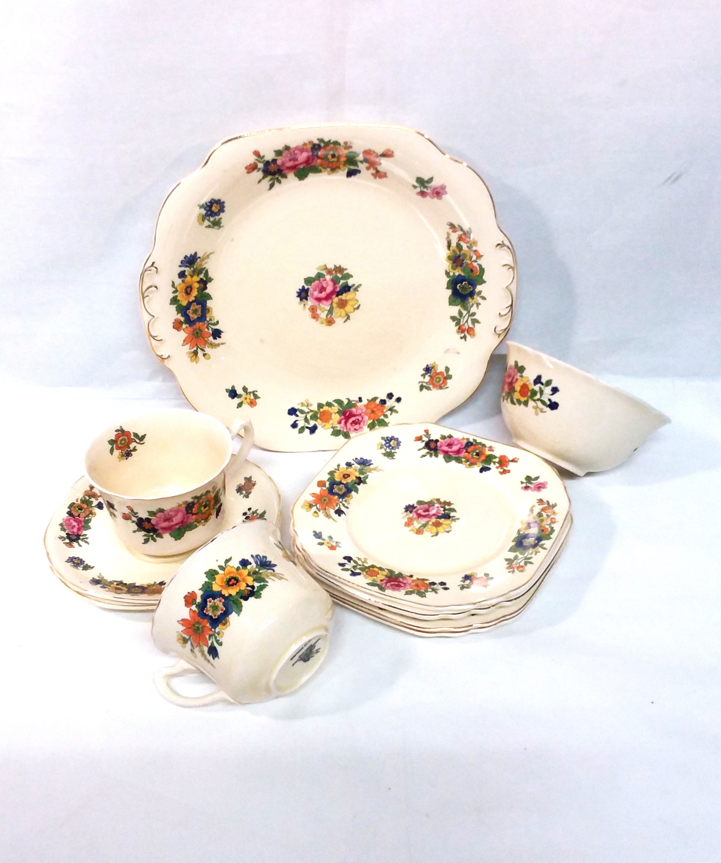 Wedgwood vintage bone plate China tea set saucer and small ceramic
