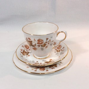 Colclough china trio, Avon pattern, tea plate, cup and saucer.