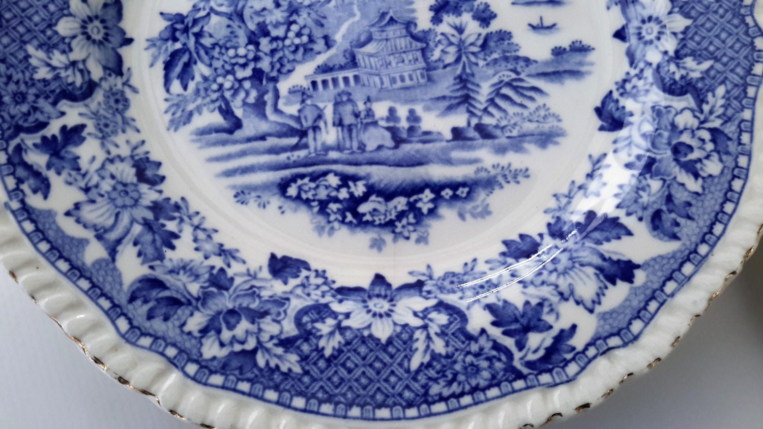 Blue and white plates Seaforth Tea Plate Antique Etsy