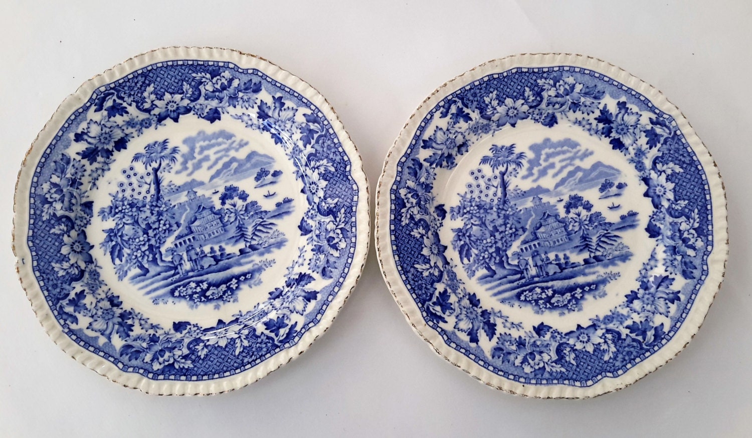 Blue and white plates Seaforth Tea Plate Antique Etsy