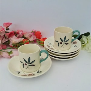 Wedgwood Brecon Arlington coffee cans, vintage demitasse cups and saucers. Replacement Wedgwood.