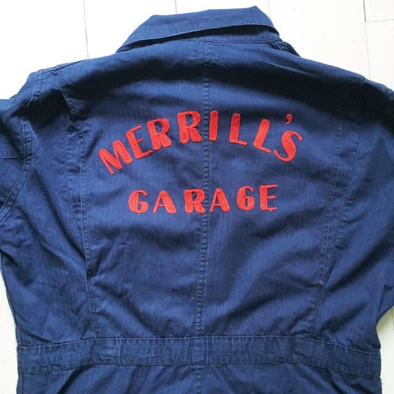 50'S Herringbone coverall size 44L with chainstitc