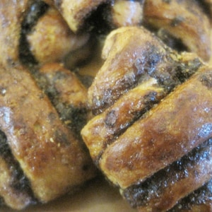 rugelach with oozing chocolate or cinnamon, babka, home baked goods, coffee and cake, edible personalized gifts, mothers day pastry gift