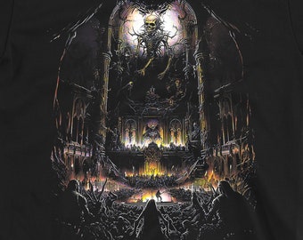 Death Gothic Black Metal Concert Cult Skull Rock Gitaar T-shirt