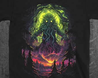 Cthulhu T-Shirt - Cosmic Horror Lovecraftian Design für Fantasy Fans