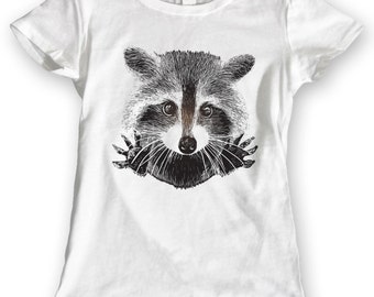 Lustiges Waschbär-Grafik-T-Shirt: T-Shirt aus 100% Baumwolle