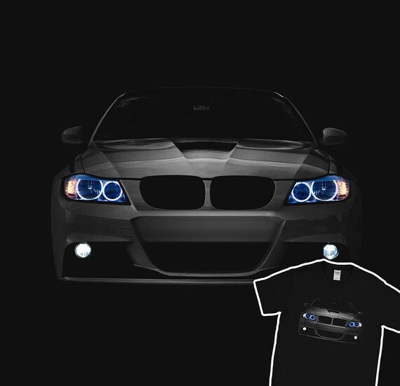 Bimmer E92 M3 T Shirt Blue Angel Eyes Oss Beemer Headlights Etsy