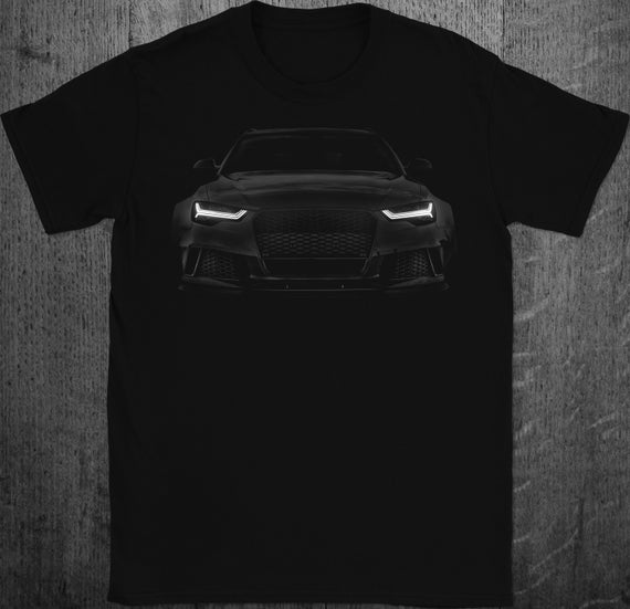 RS6 Car T-Shirt: Luxury Car Lover Gift, 100% Cotton Black Tee