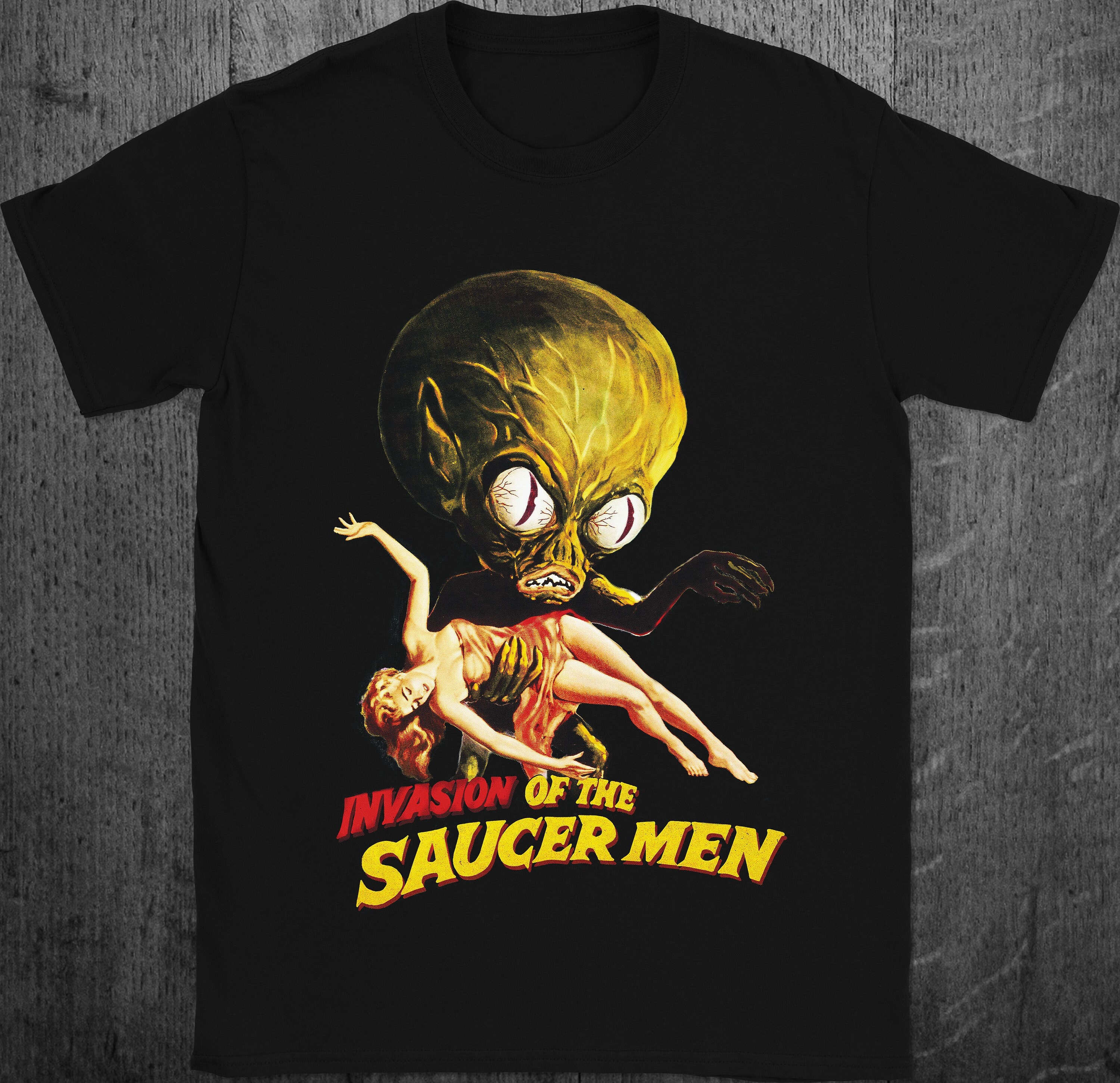 Invasion Of The Saucer Men Vintage Alien Movie T-Shirt Invasion Of The Saucer Men Vintage Alien Movie T-Shirt