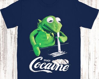 Enjoy Cocaine Frog T-shirt | Cocaine Cult Logo Funny Graphic Tee
