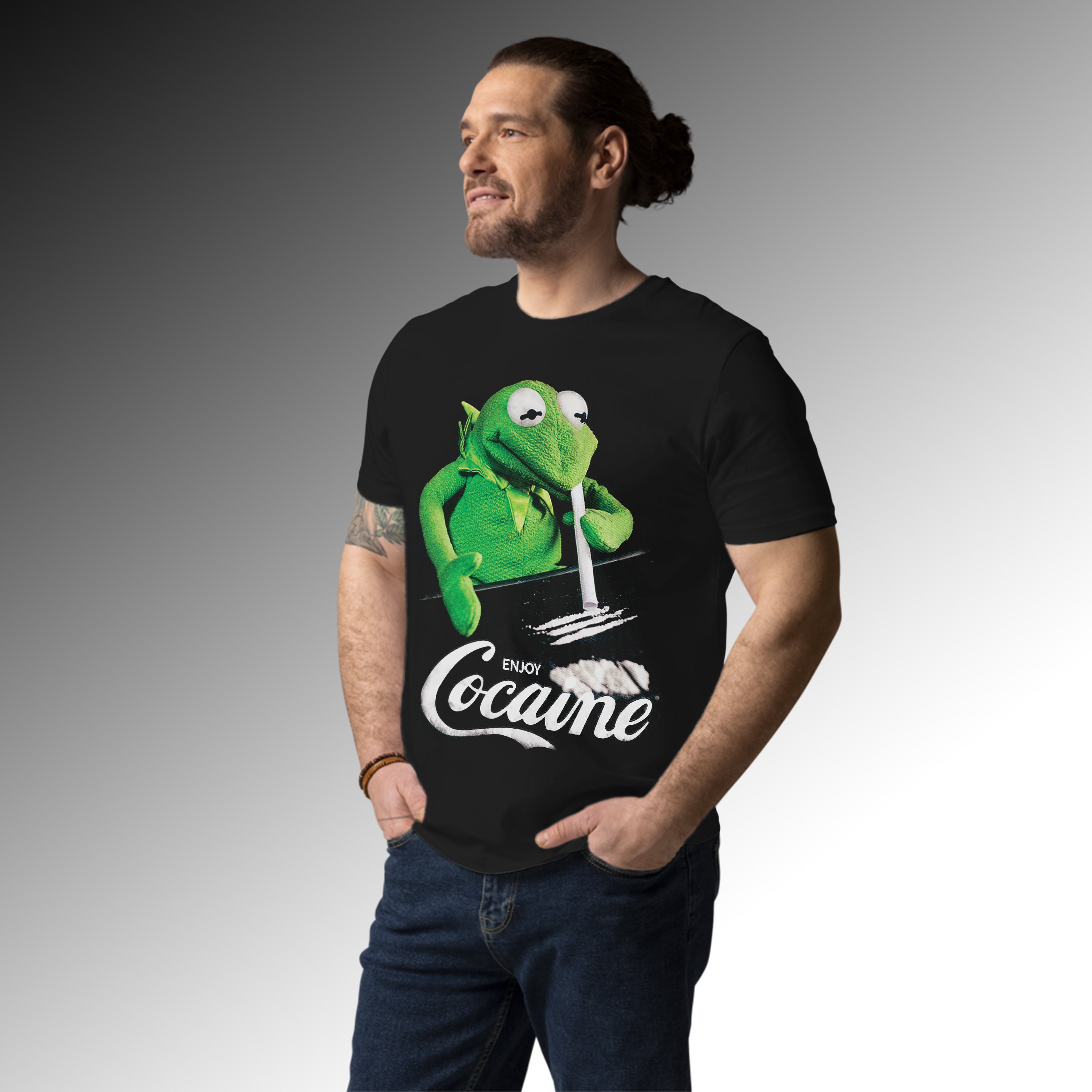 Enjoy Cocaine Frog T-shirt | Cocaine Cult Logo Funny Graphic Tee