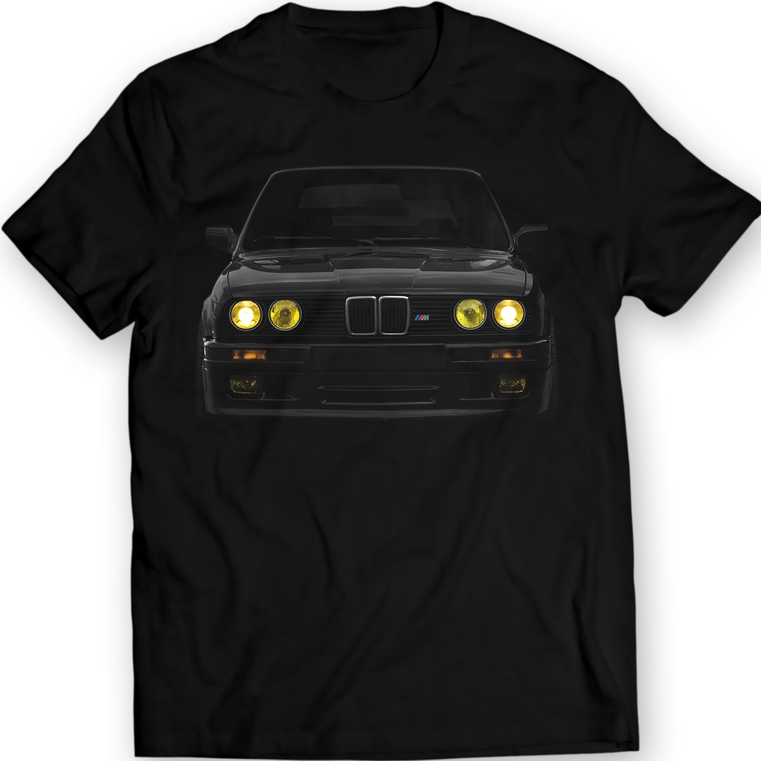 BMW E30 Yellow Headlights TShirt M power Bimmer 100 Cotton Etsy