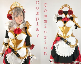 Fan cosplay, Noelle Cosplay Costume. Cosplay Connission, clothes, Cosplay dress, Cosplay props, Сosplay custom