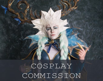 Custom cosplay commission, Cosplay costume, Cosplay props, Fantasy cosplay, Winter Queen  cosplay, Cosplay pattern, Custom costume