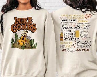 Luke Combs World Tour Sweatshirt, Country Music Shirt, Luke Combs World Tour 2024, Cowboy Combs, Luke Combs Fan, Cowgirl Tee