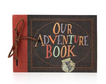 Our Adventure Book Handmade DIY Family Scrapbook Retro Travel Memory Book Valentine's Day Gift for Lover