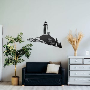 Lighthouse, Rocks, Ocean, Light, Metal Wall Art, Shine