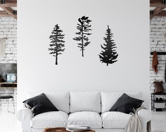 Evergreen Tree, Metal Wall Art, Decor, Metal Tree, Scenic