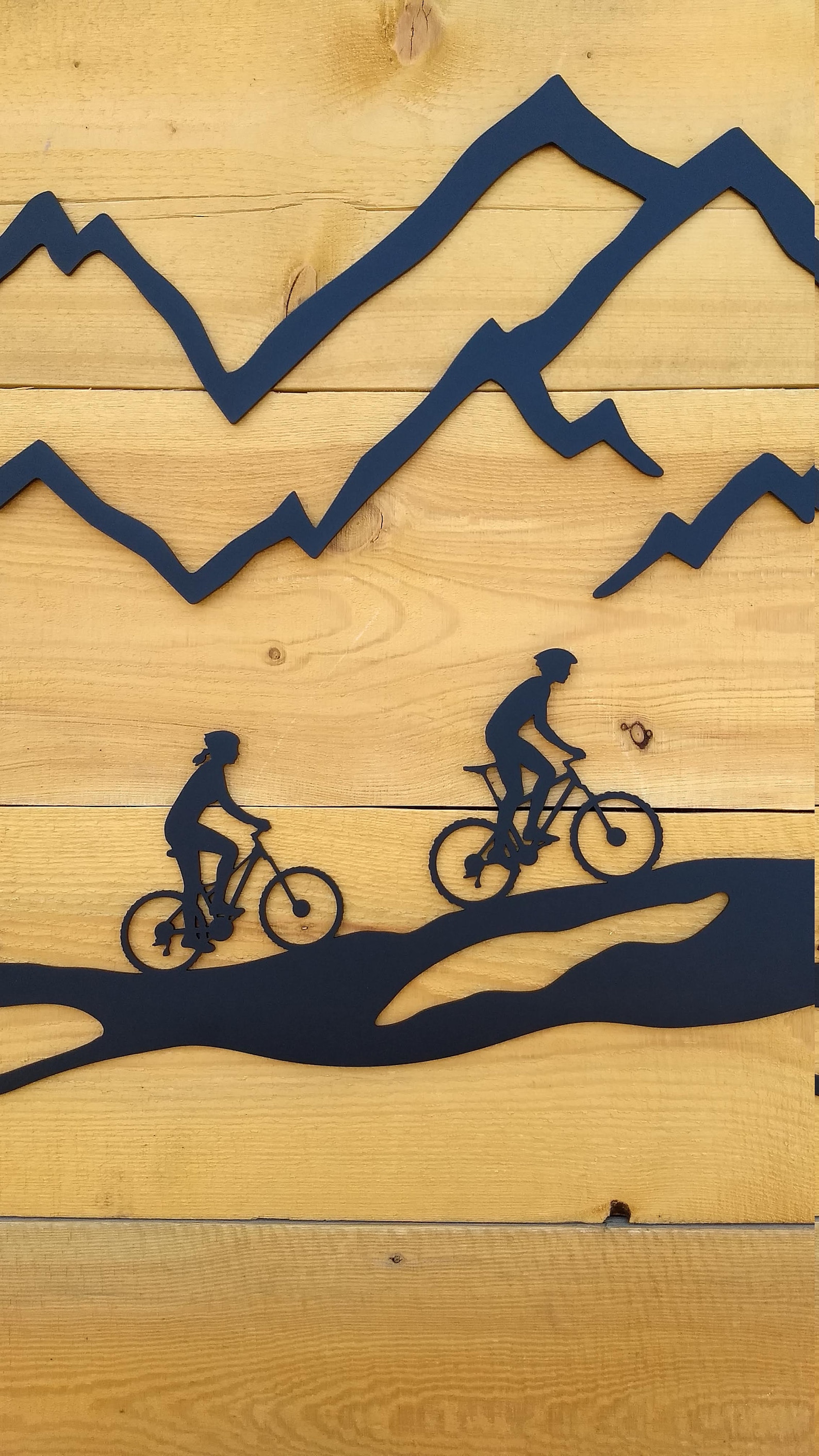 Mountain Bike Bike Wall Art Biking Metal Wall Art Etsy