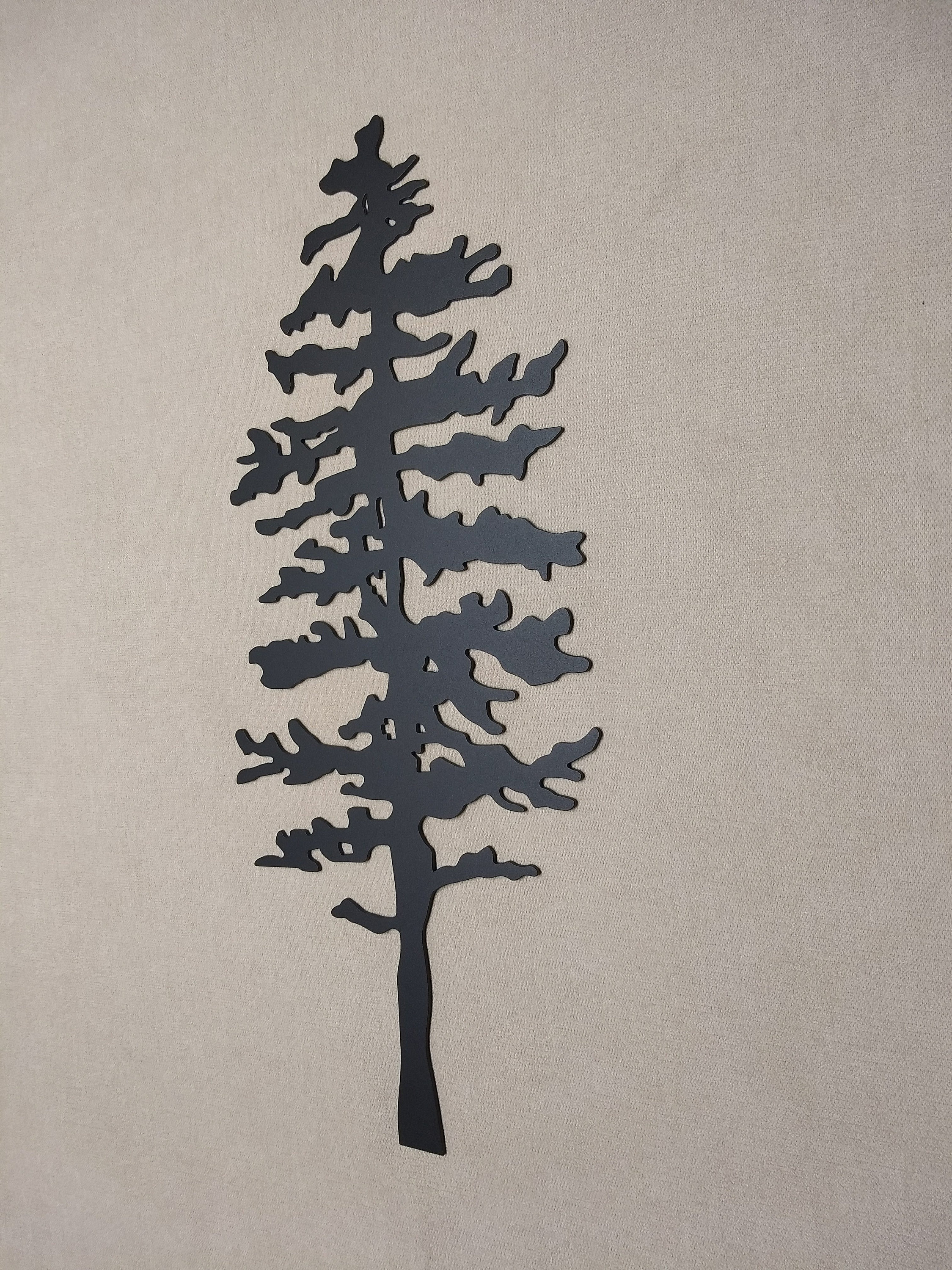 Evergreen Tree Metal Wall Art Decor Metal Tree Scenic Red Etsy