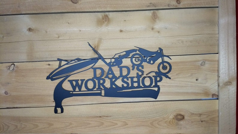 Dad's Workshop, Garage, Sign, Tools, Powersport image 1