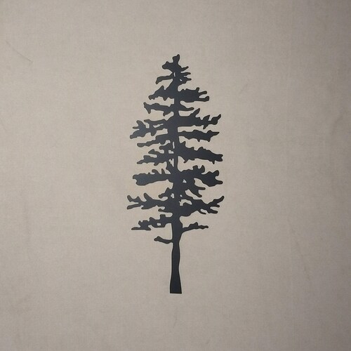 Evergreen Tree Metal Wall Art Metal Tree Scenic Red Pine Etsy