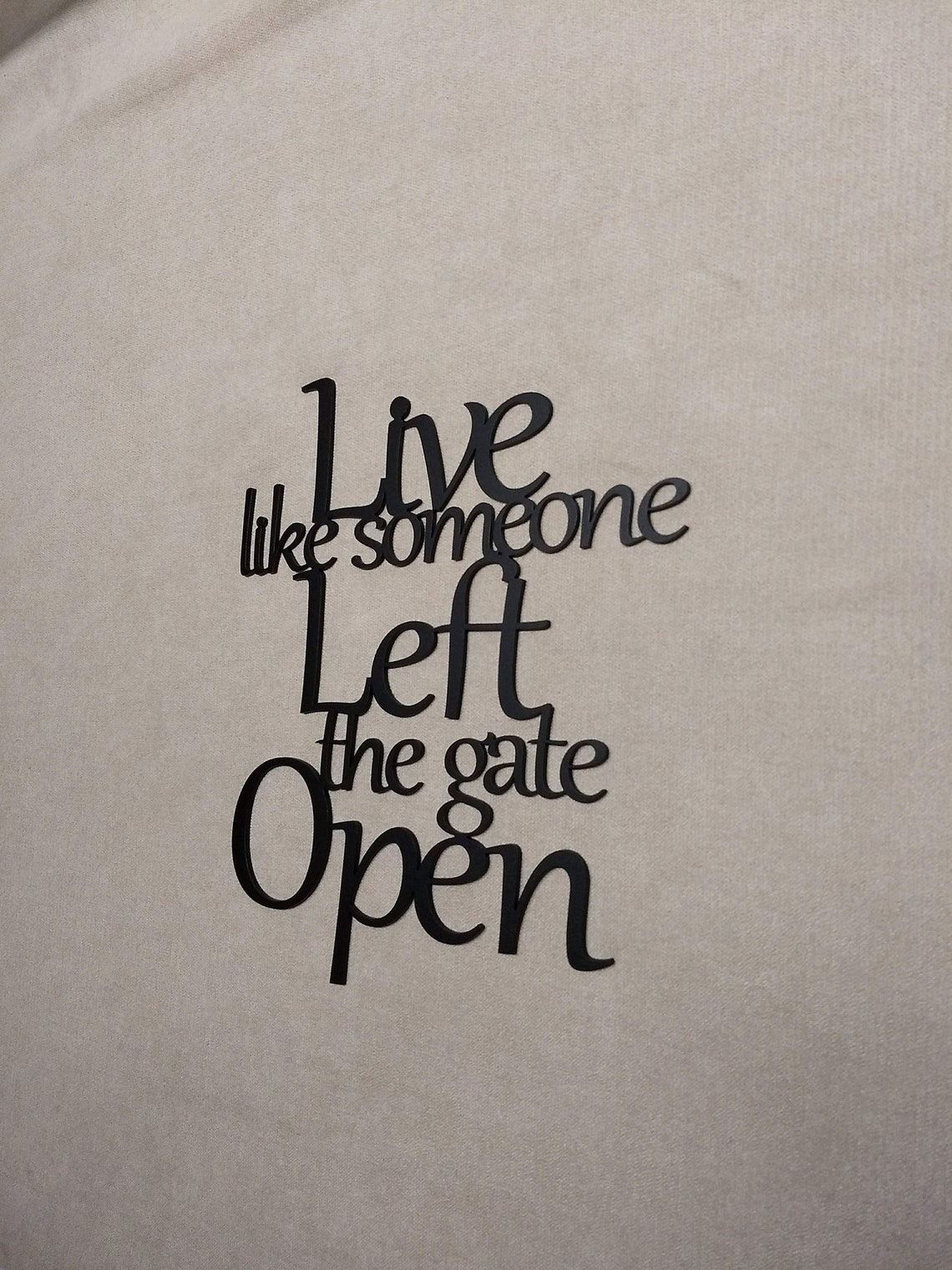 Metal Wall Art Words Live Like Someone Left the Gate Open Etsy