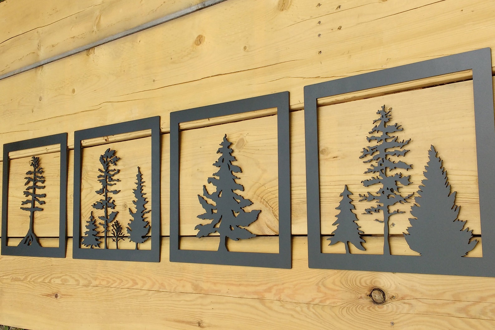 Metal Tree Art Wall Art Decoration Rustic Silhouette Etsy