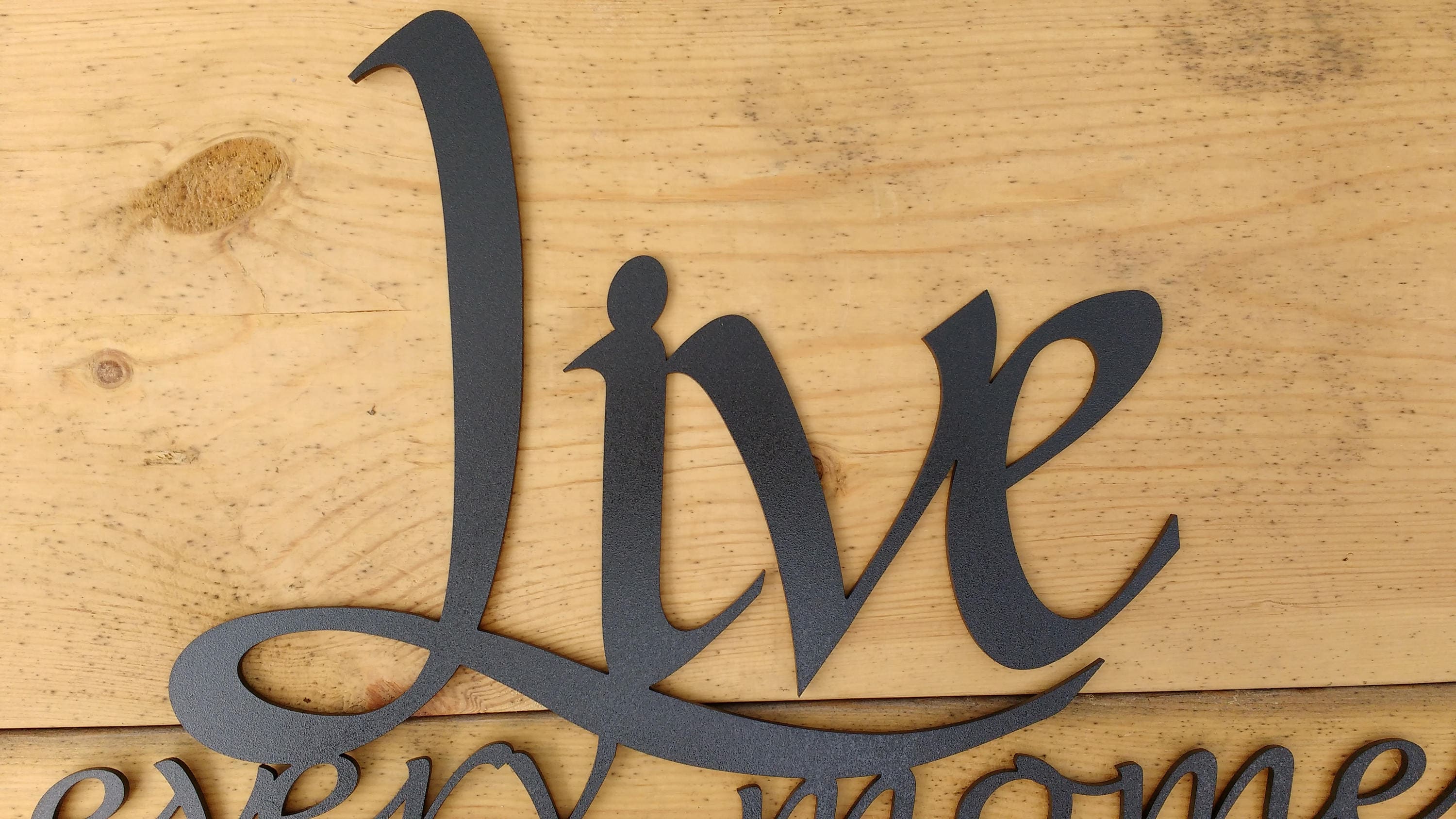 Metal Wall Art Words Live Laugh Love Wall Decor Etsy