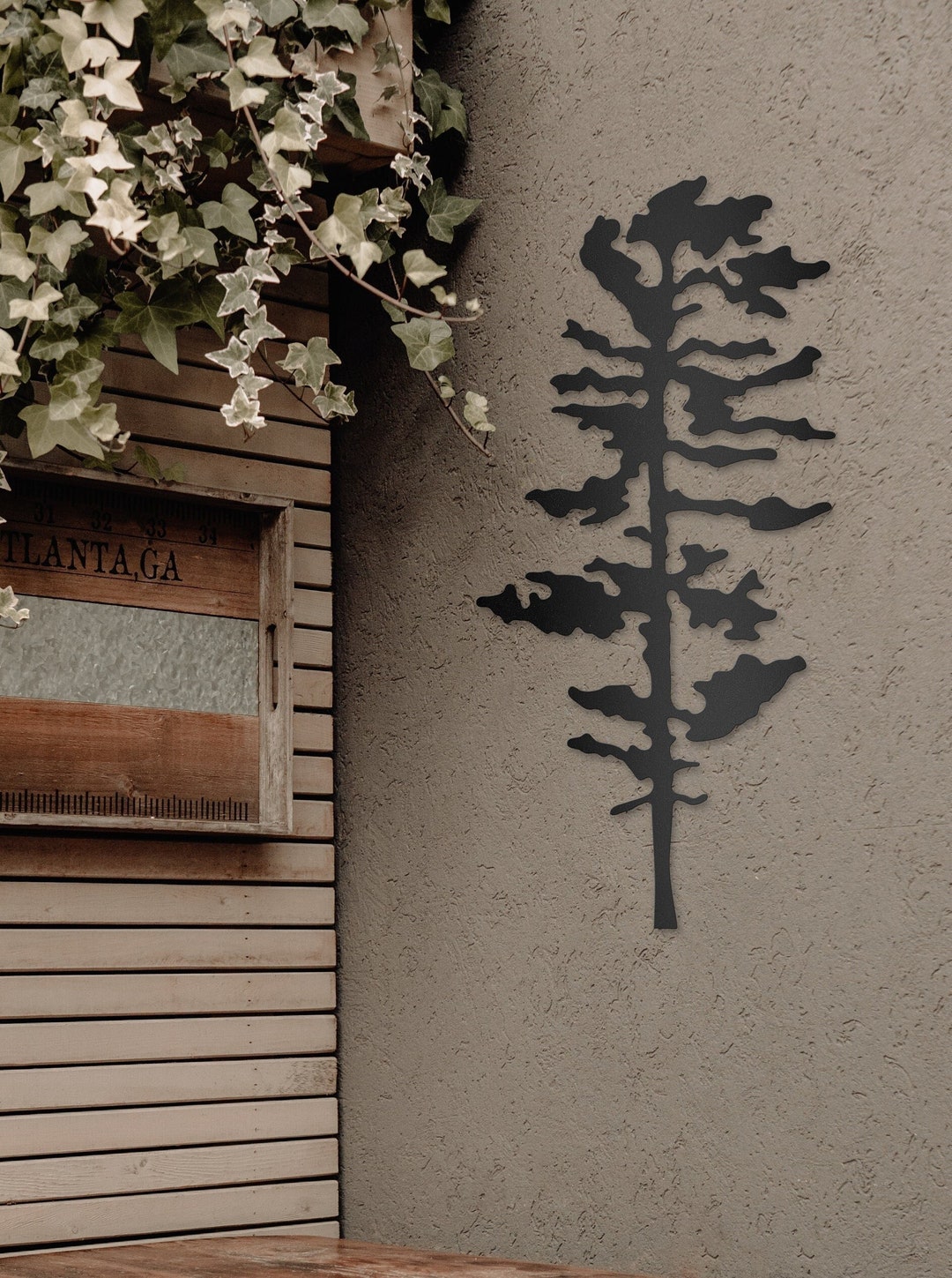 Evergreen Tree, Metal Wall Art, Metal Tree, Scenic, White Pine, Decor