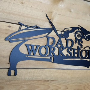 Dad's Workshop, Garage, Sign, Tools, Powersport image 3