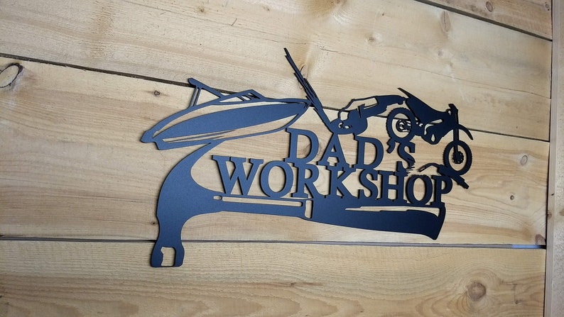 Dad's Workshop, Garage, Sign, Tools, Powersport image 3