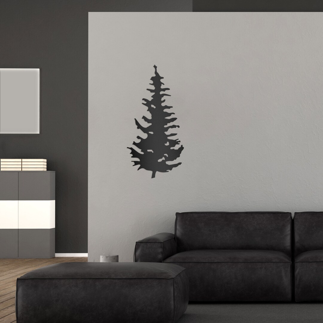 Evergreen Trees, Metal Wall Art, Decor, Metal Tree, Scenic Etsy