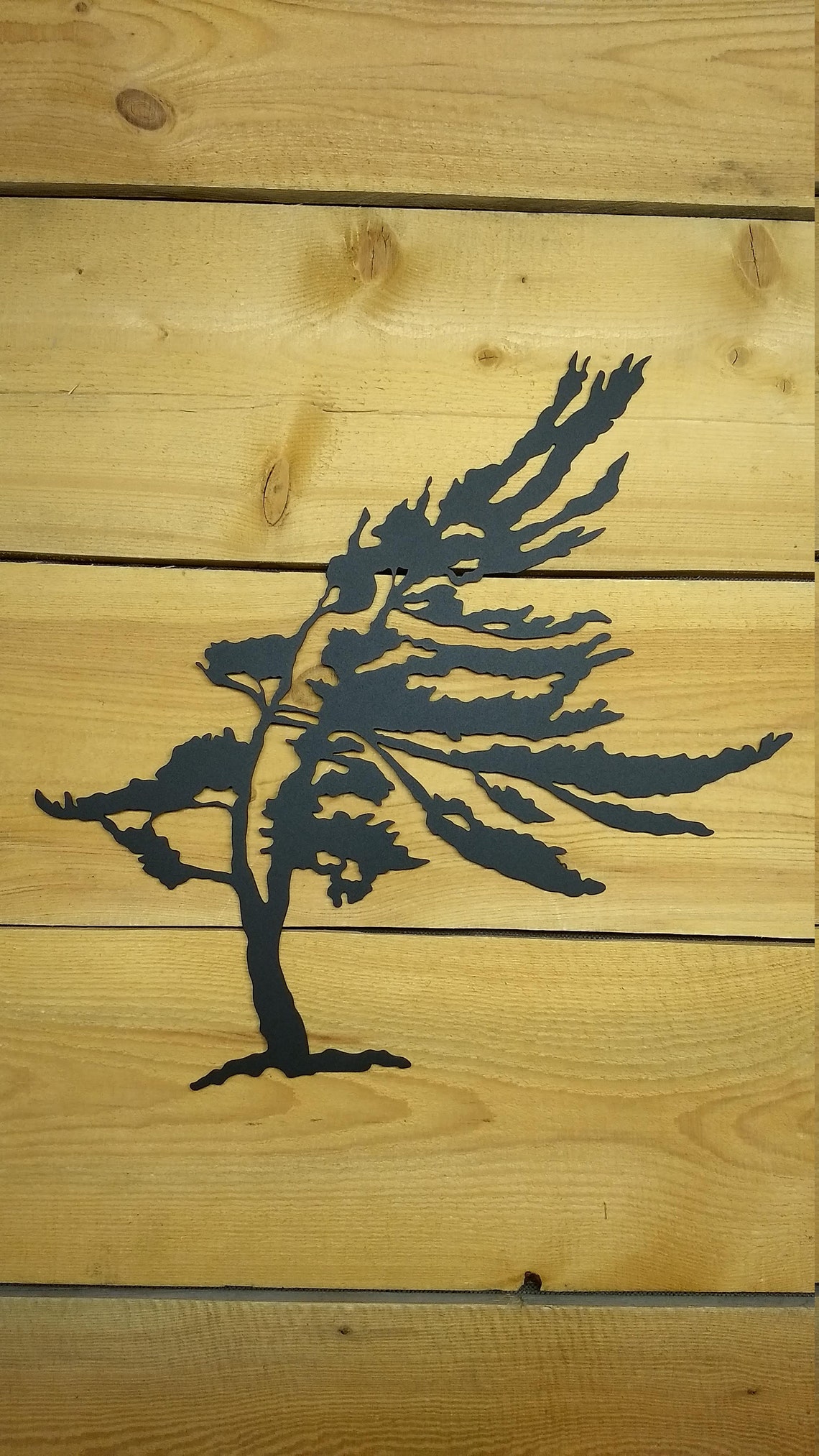 Windswept Tree Metal Wall Art Metal Tree Scenic Etsy