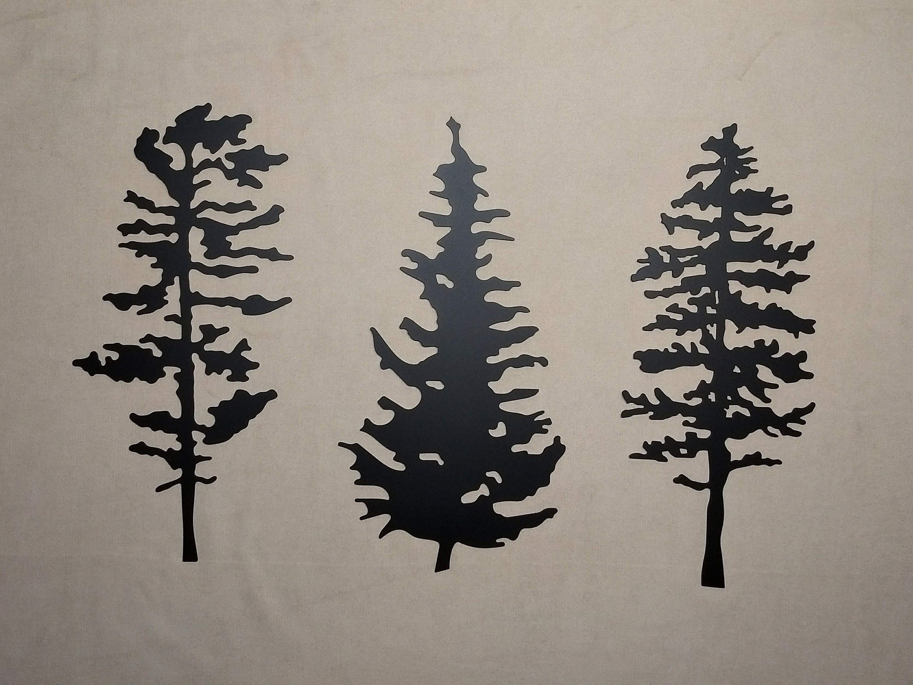 Evergreen Tree Metal Wall Art Metal Tree Scenic Etsy Canada