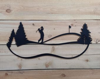 Metal Wall Art, Golf, Trees, Scenic, Tree, Landscape, Decor