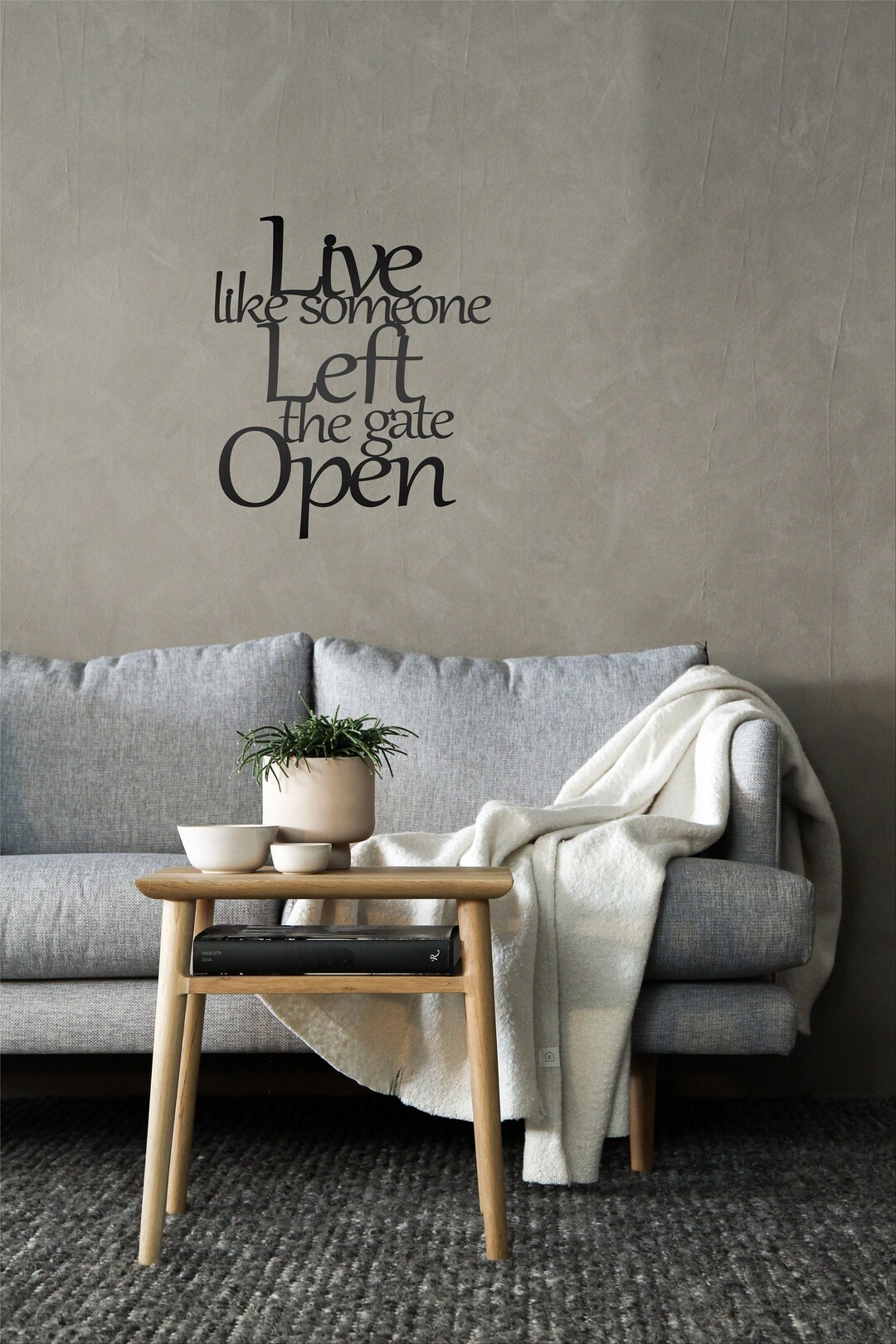 Metal Wall Art, Words, Live Like Someone Left the Gate Open, Sayings