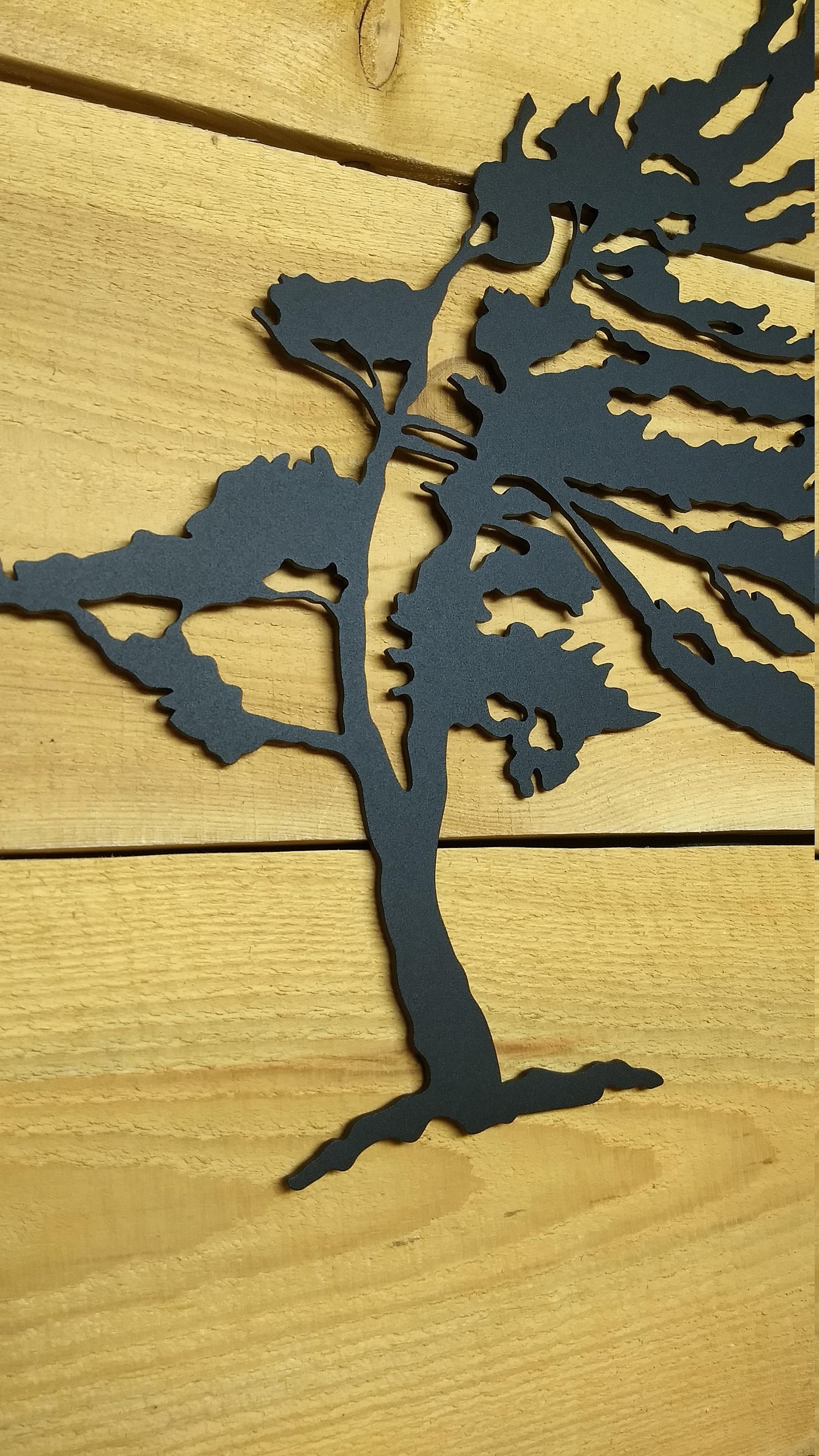 Windswept Tree Metal Wall Art Metal Tree Scenic Decor Etsy