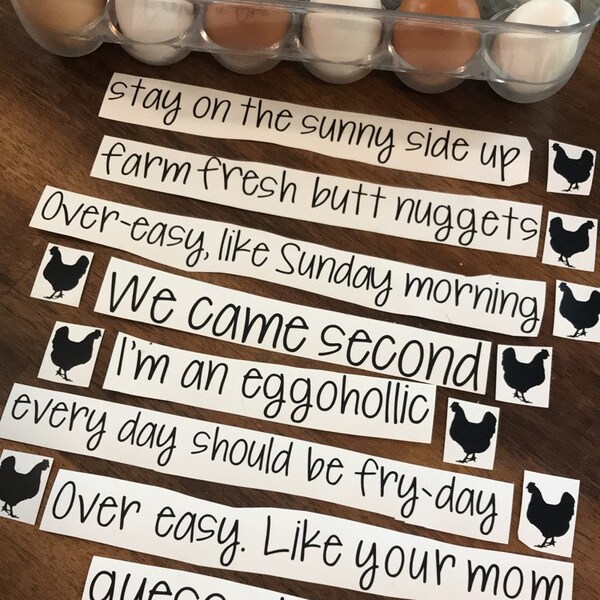 Egg Carton Labels Buy Online Etsy