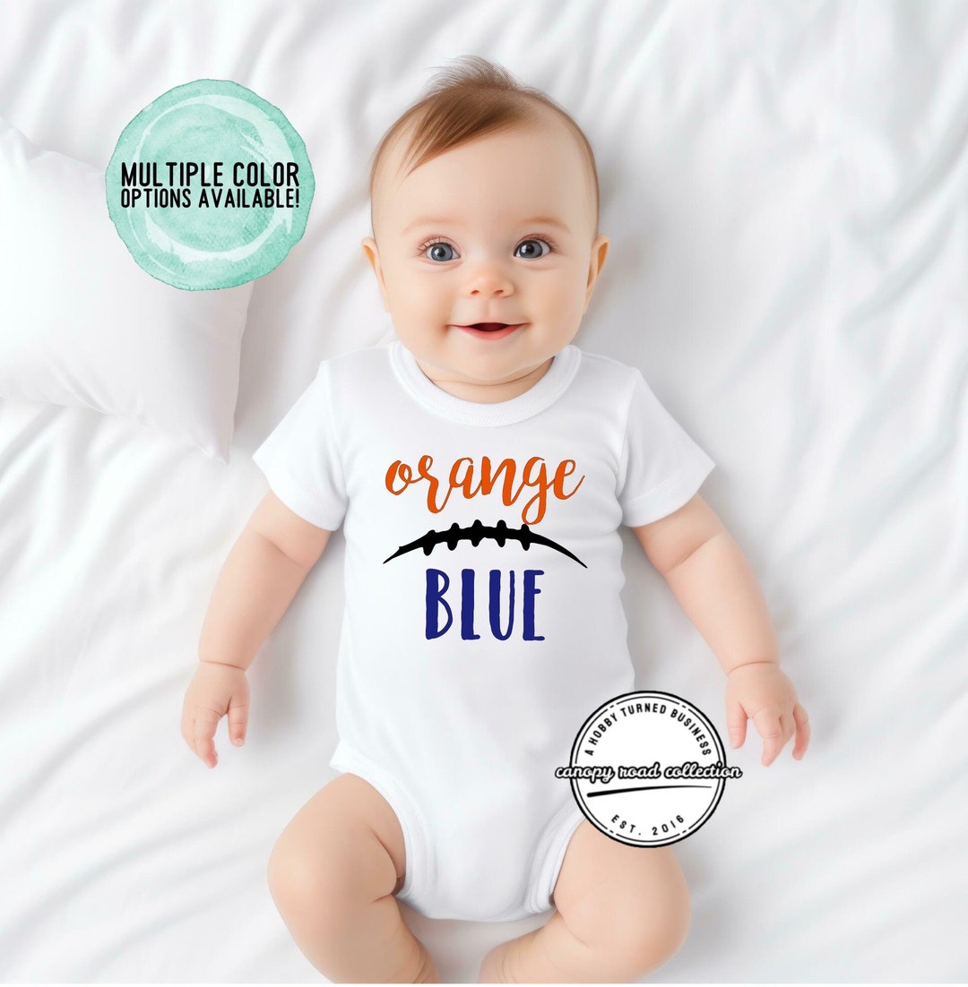 Orange and Blue Football Onesie® Bodysuit Creeper Gators Etsy